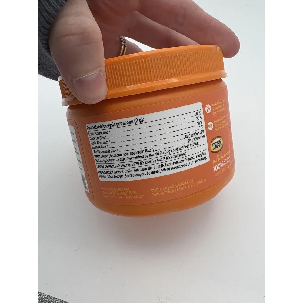 Zesty Paws Probiotic Powder Dogs 75 Scoops Digestive Health Pumpkin Flavor USA